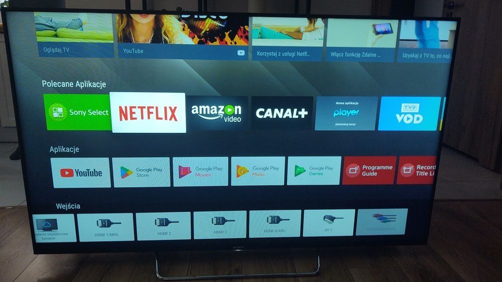 Telewizor Sony 65 calowy FHD DVB-T2 hevc Wi-Fi Aplikacje Android
