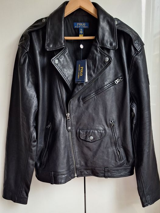 Polo Ralph Lauren kurtka motocyklowa skóra XL