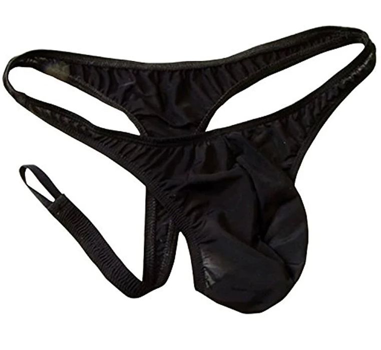 Męskie Stringi z Satyny Zdejmowane z Przodu - rozmiar Uniwersalny