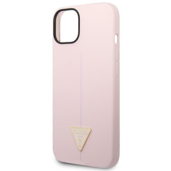 Etui na iPhone 14 Plus 6,7" Guess Fioletowy Silicone Triangle