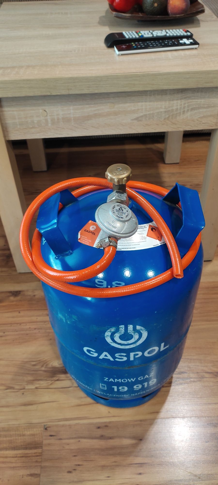 Pusta Butla Gazowa 11L.Na Gaz Propan-Butan.Z Reduktorem i Wężem 1,6 m.