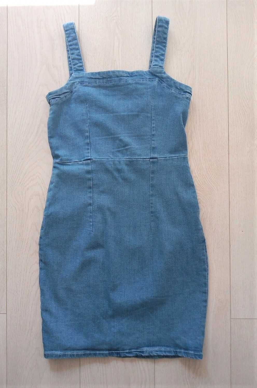 Sukienka jeans jasna S Reseved