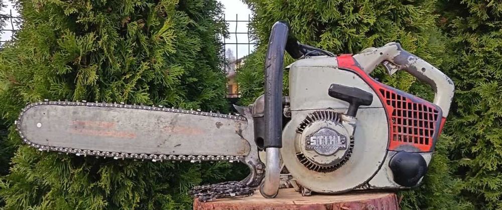 Piła łańcuchowa Stihl 07 lub Stihl 07 S z lat 60tych kolekcjonerska