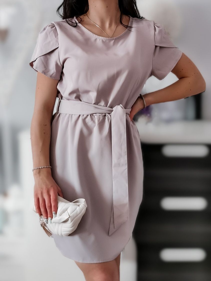 Szara sukienka basic