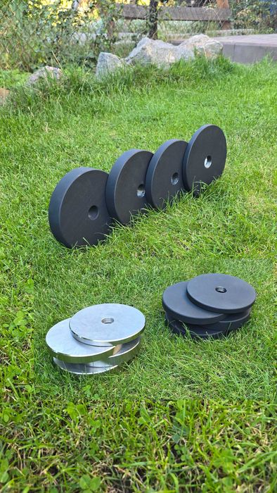 Т91 Металеві гантелі наборні з покриттям Гантели стальные Silver