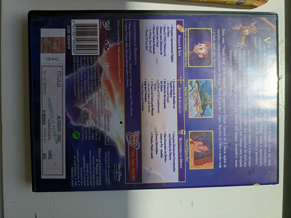 DVD Disney edição especial 2 DVDs Aladdin