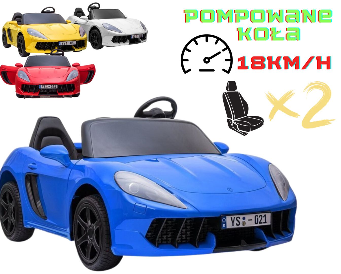 +6lat+Max+100Kg +18km/h +2osobowy AUTO na akumulator Perfecta lift-