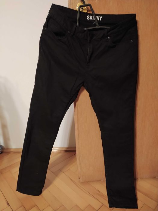 Spodnie jeans damskie czarne Peacocks 32 S skinny
