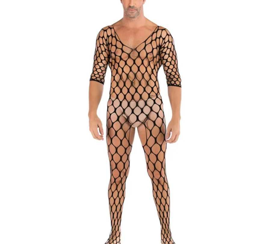 MĘSKA bielizna erotyczna seksowny strój bodystocking otwarty krok