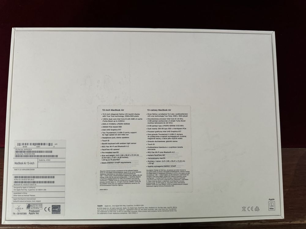 Macbook Air 13 Retina 256GB