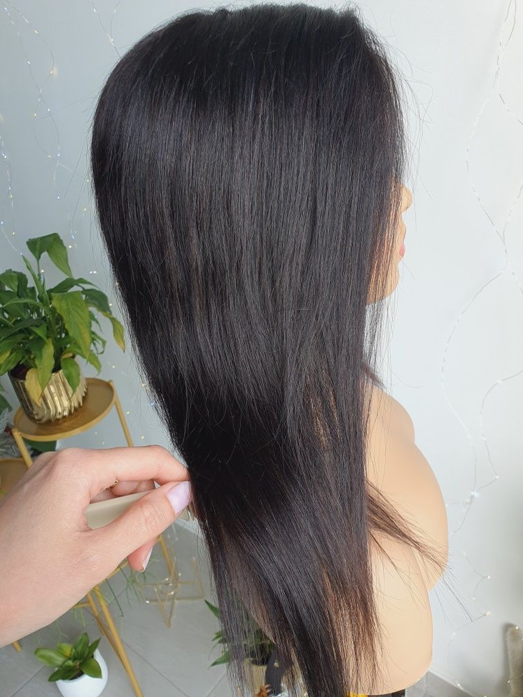 Peruka z włosów naturalnych 50 cm lace front