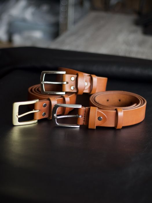 Ручна робота / ремінь чоловічий шкіряний 4 см. Пояс