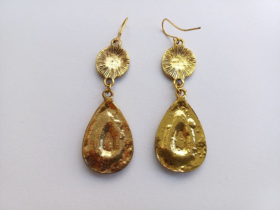 Lindos brincos étnicos de tons azuis - NOVOS