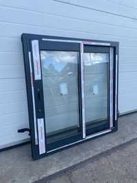 Okno aluminiowe ciepłe 1000x1000, przesuwne