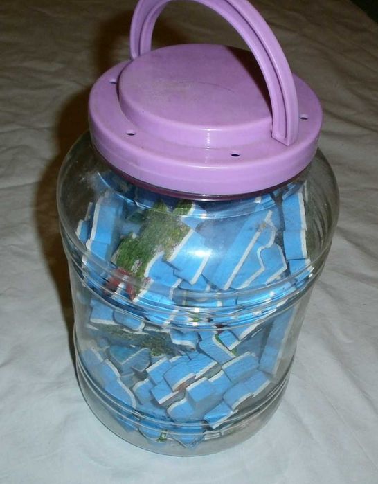 Grube Puzzle z Gąbki w Fajnym Słoju.