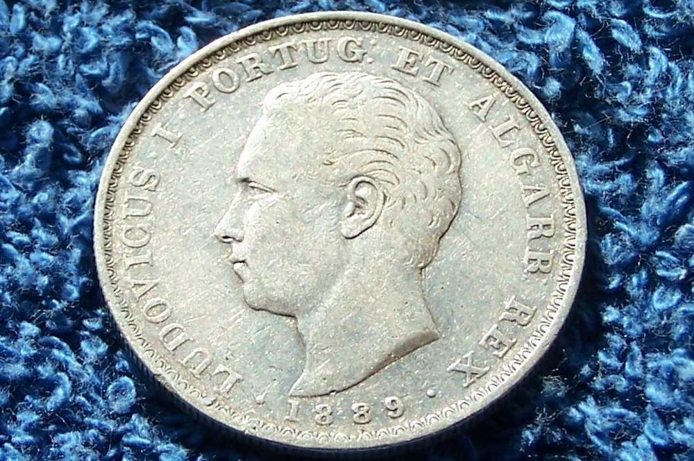 Portugalia Don Ludovicus 500 Reis 1889 Ag