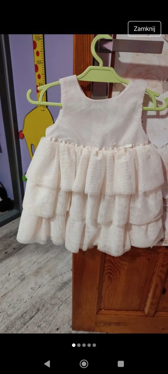 Suknia chrzciny roczek H&M