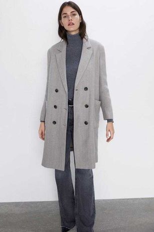 Стильное пальто от испанского бренда ZARA, размер L