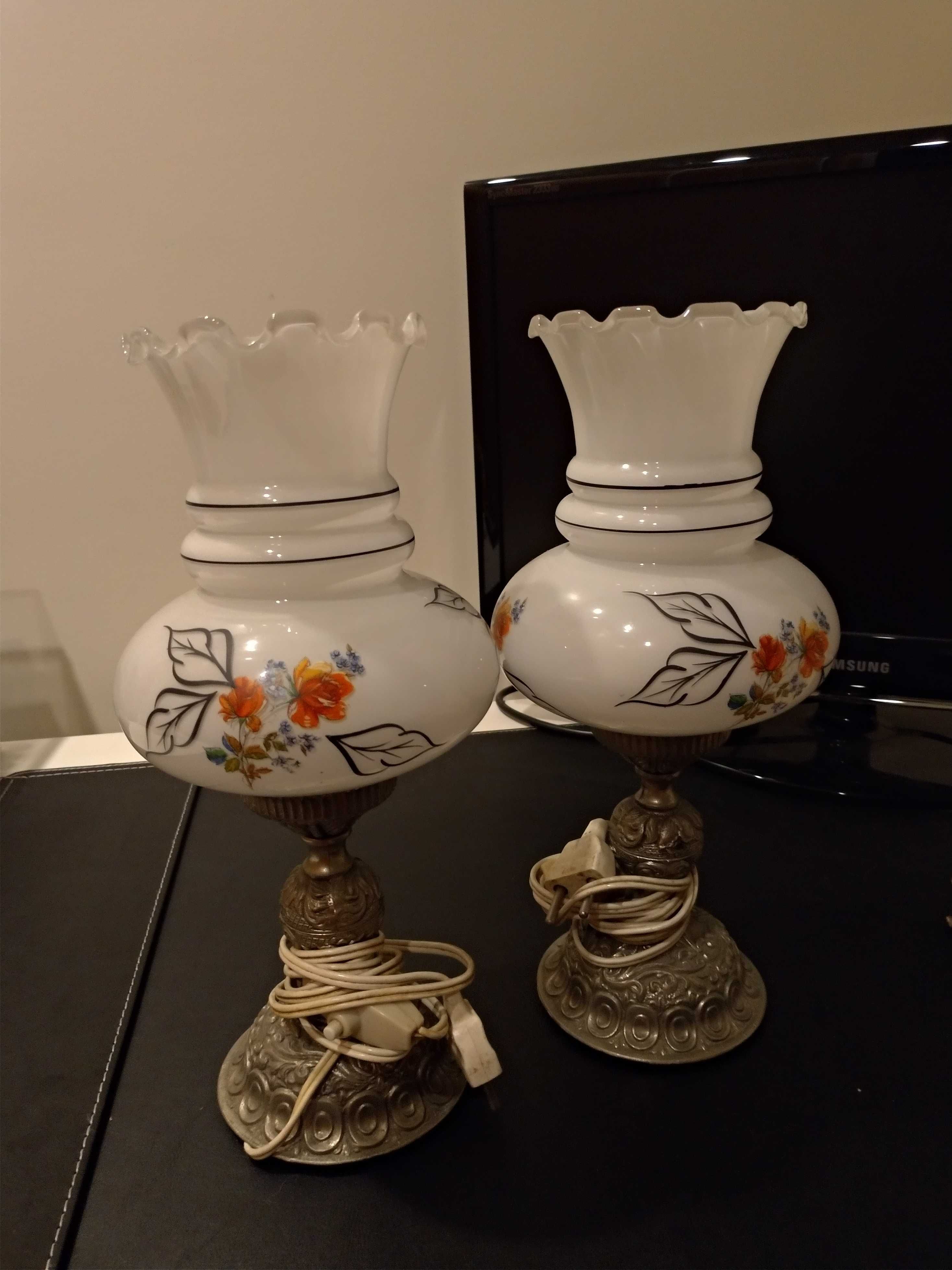 Candeeiros vintage de cabeceira - Pintado à mão