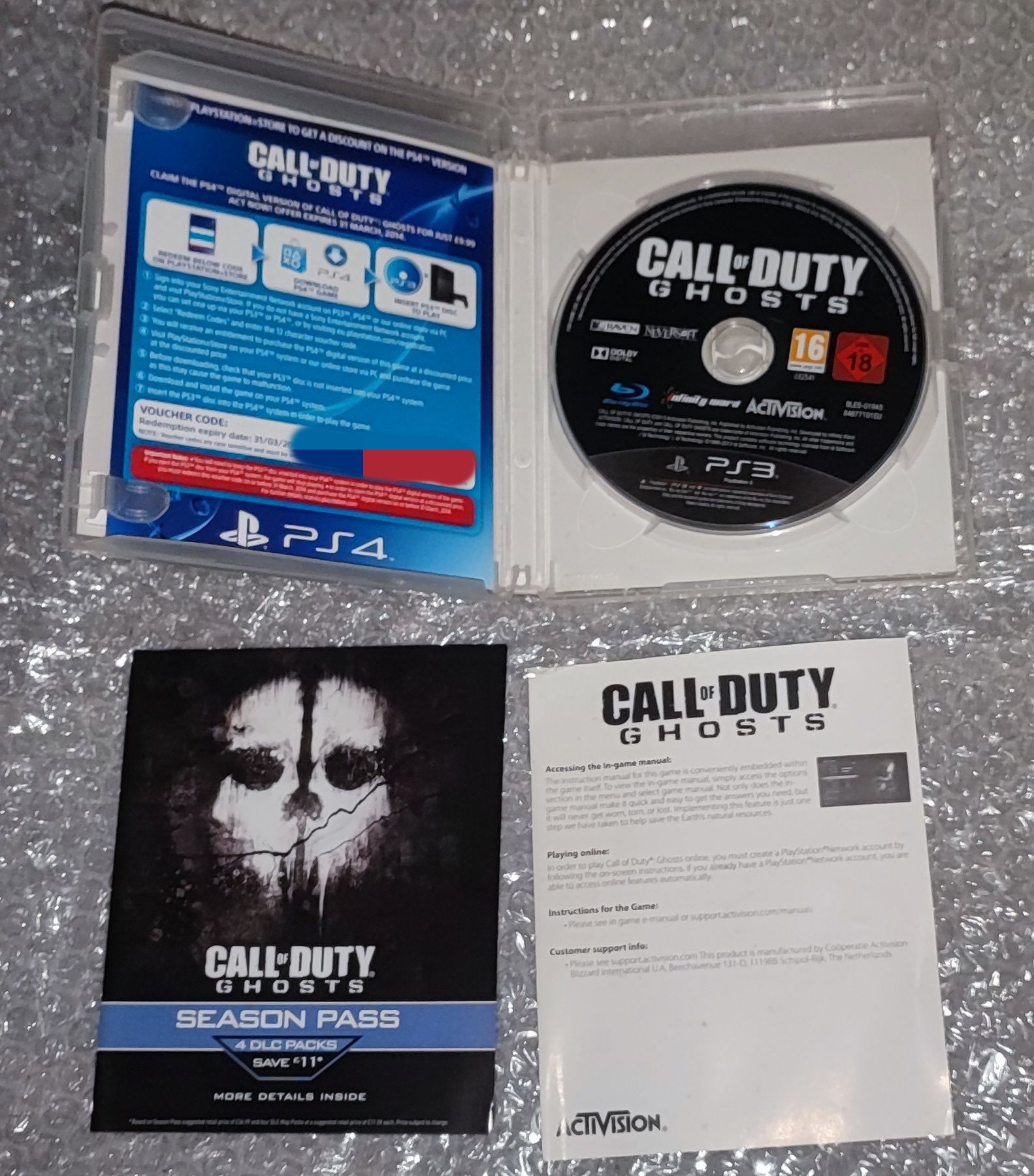 Płyta z grą  Call Of Duty GHOST Sony Playstation 3 ( original).