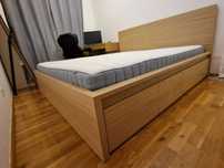 Okazja! Łóżko IKEA MALM 180x200 + materac VALEVÅG – stan idealny!