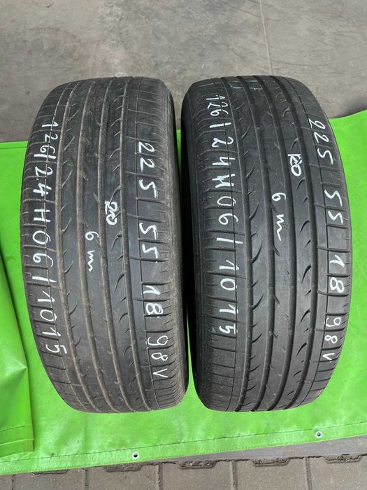 2 opony używane letnie 225/55R18 98V Bridgestone Dueler H/P Sport