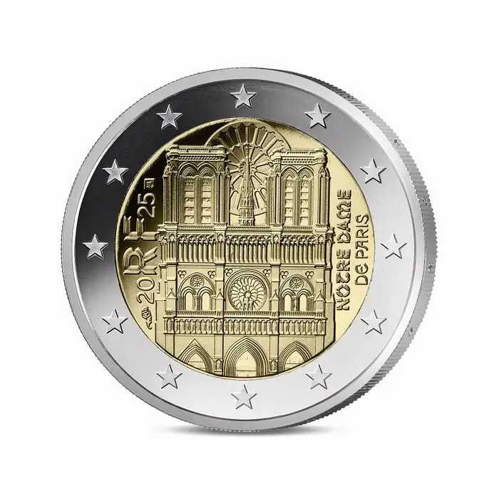 França 2025 - Moeda 2€ PROOF Notre-Dame de Paris