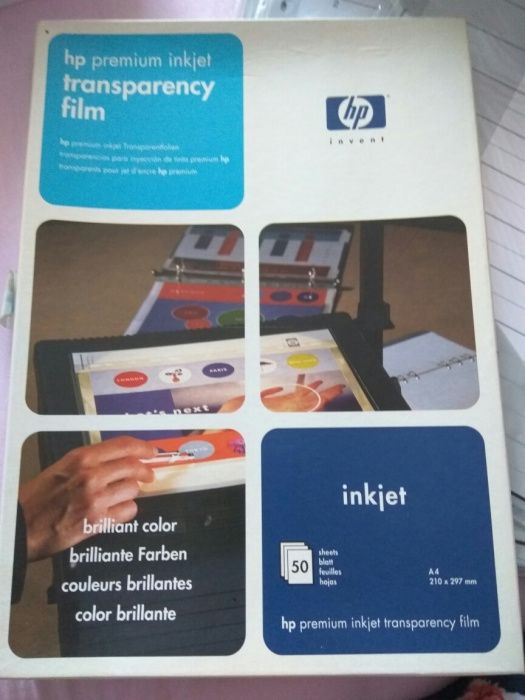 Hp premium inkjet transparency film A4