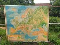 Szkolna Mapa Fizyczna Europy z PRL duża