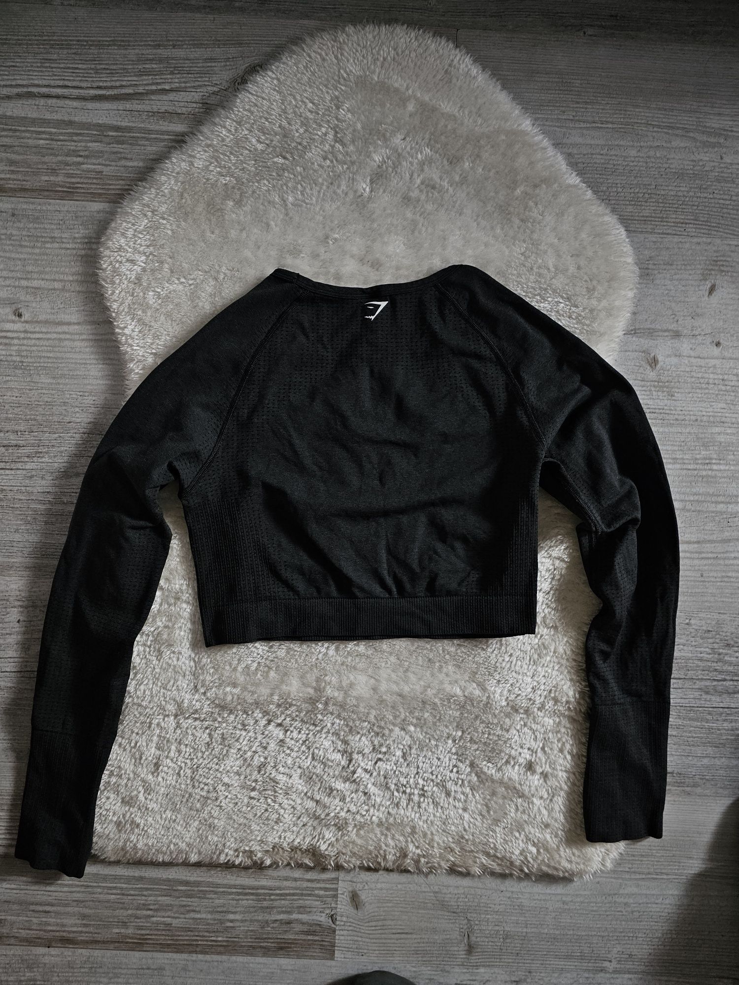 Gymshark Vital Seamless Crop Top Rozmiar L Czarny Long Sleeve Koszulka