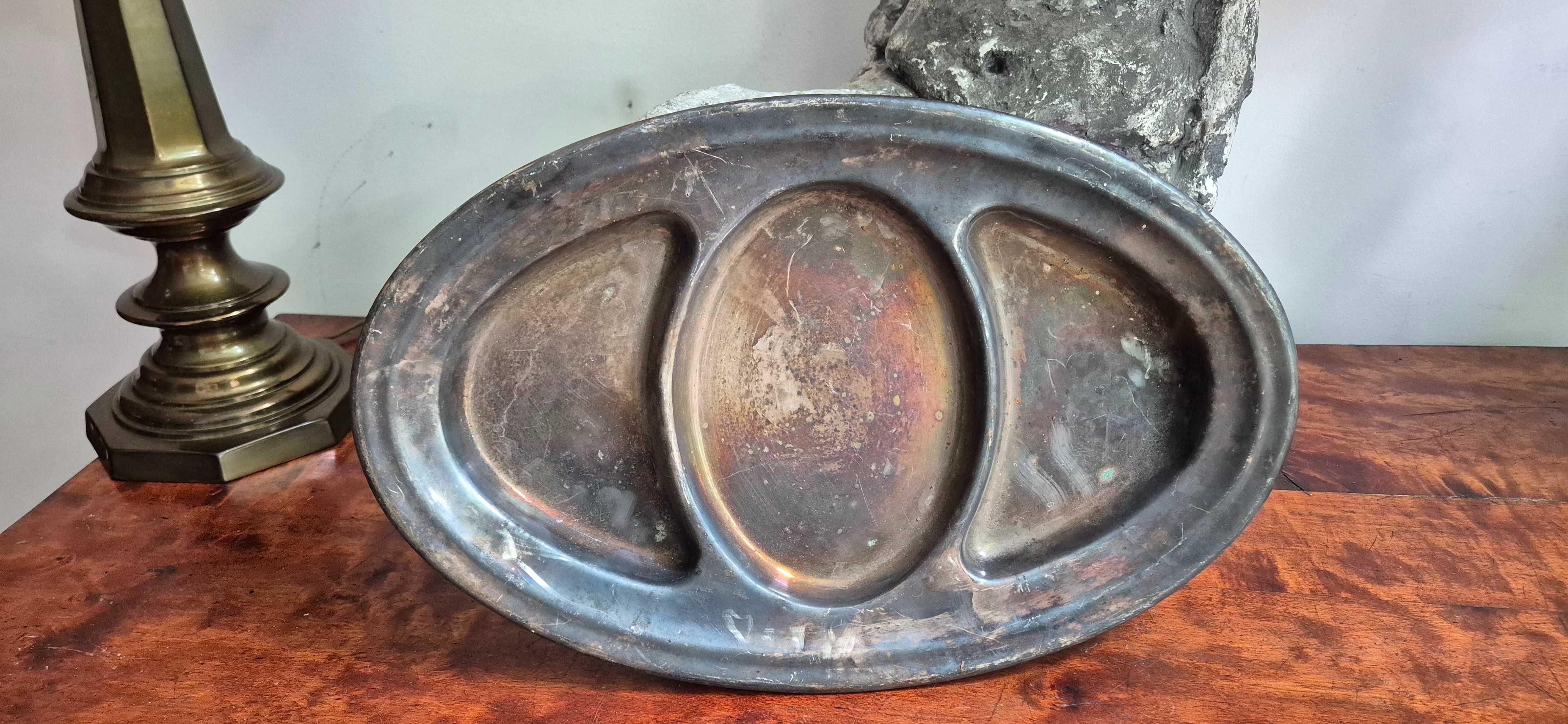 Srebrna patera taca B. Bohrmann Nachfolger. B. Bohrmann Niemcy 1912