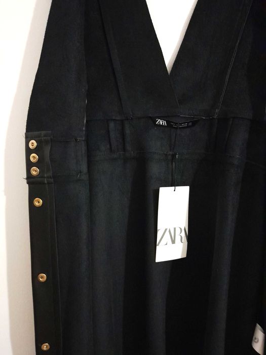 Vestido midi imitação de pele da Zara T: L Novo c/etiqueta