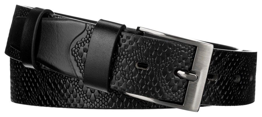 pasek skórzany męski z tłoczeniem croco - peterson 105