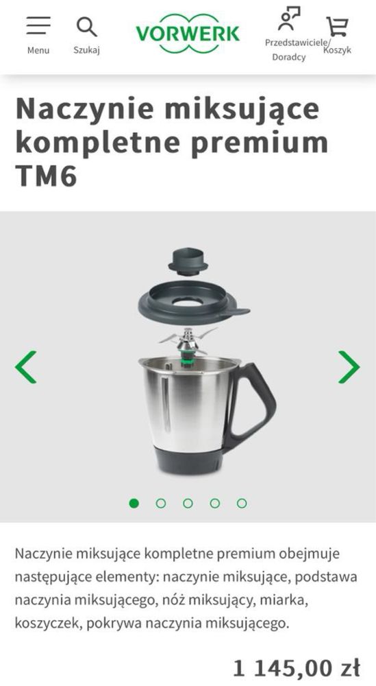 Naczynie miksujące Thermomix TM6