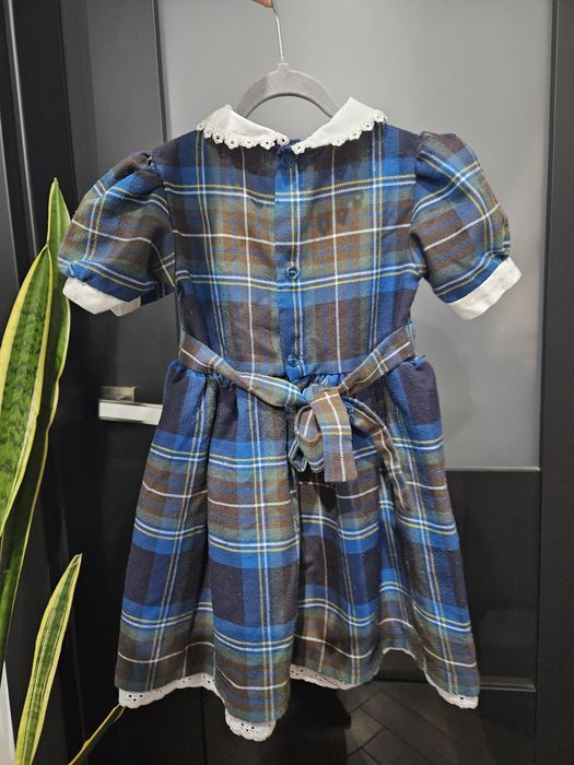 Śliczna sukienka vintage rozmiar 12-18 miesięcy/80-86cm.