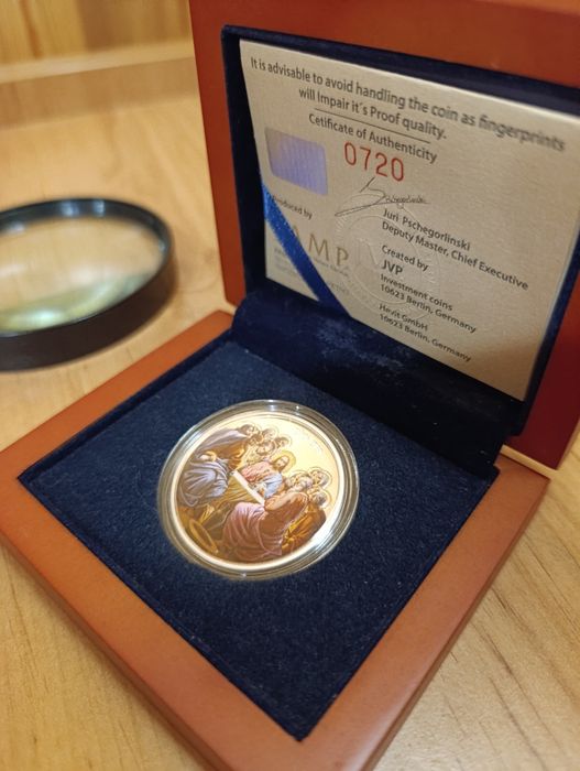 Срібна колекційна монета "The Last Supper". Таємна вечеря! Набір!!