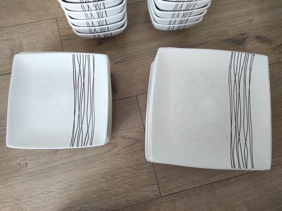 Zestaw obiadowy talerze miski 12 osób