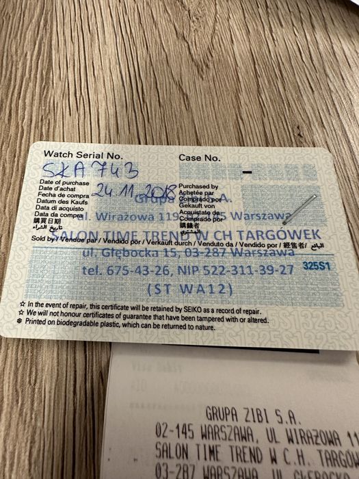 Seiko SKA743P1 - piękny (stan kolekcjonerski) i elegancki zegarek