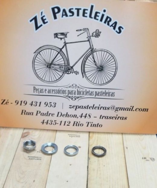 Caixa de direcção / Caixa pedaleira c/ eixo para bicicleta pasteleira