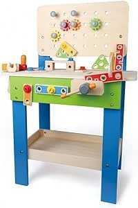 Stół warsztatowy Hape Master, drewniana ławka narzędziowa dla dzieci