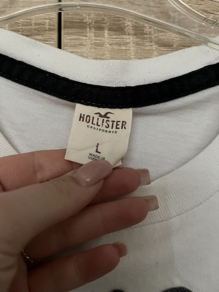 biała koszulka hollister L