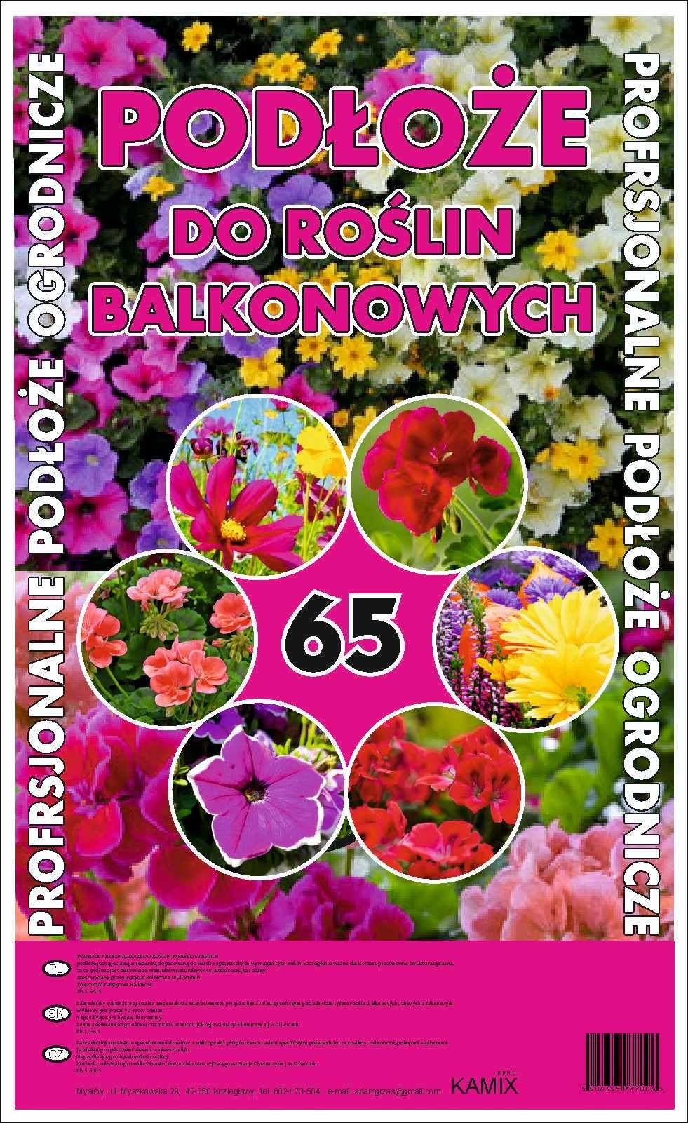 Ziemia kwiatowa 65l (PALETA)  torf, uniwersalna ogrodnicza PRODUCENT !