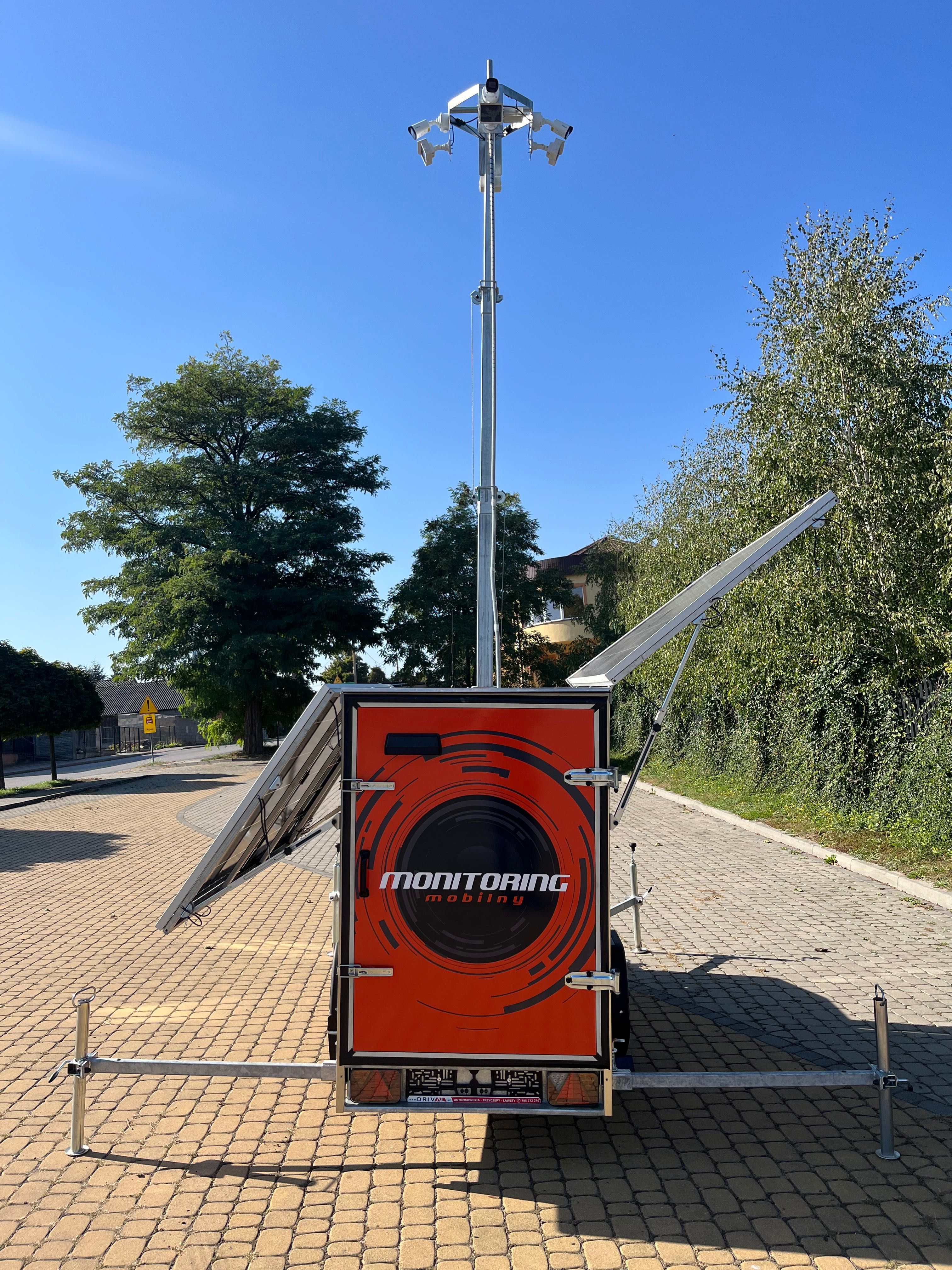 Przyczepa monitoring mobilny (monitoring, przyczepa security, ochrona)