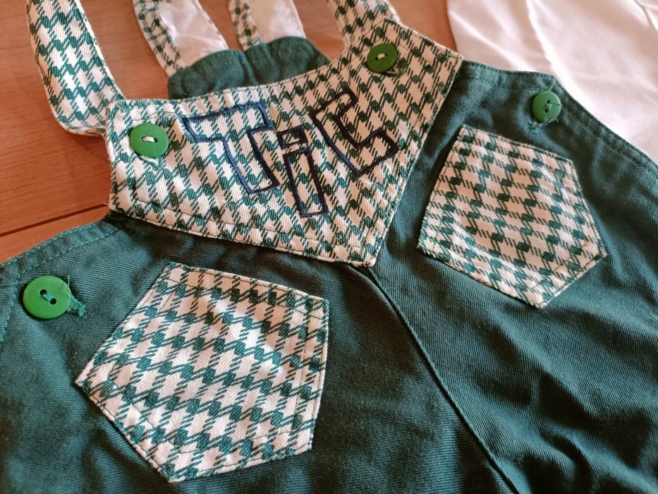 Conjunto fresco Camisa + Jardineiras bebé - 9 meses (74cm)