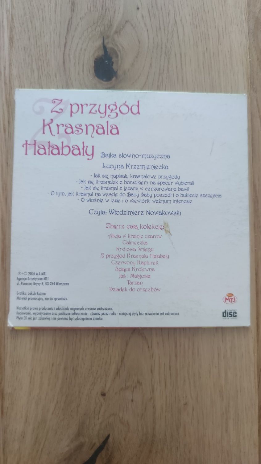 Bajka CD słowno muzyczna Z przygód Krasnala Hałabały Nestle Junior