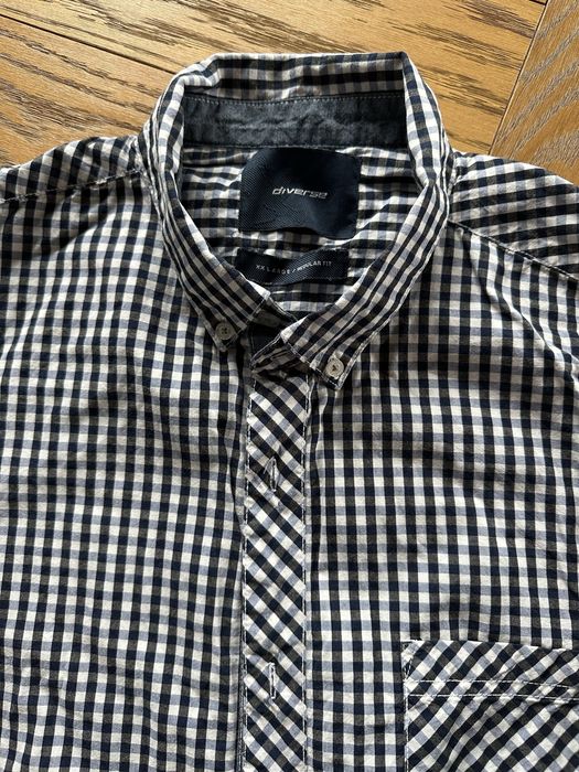 Koszula męska w kratę kratkę xxl regular fit diverse