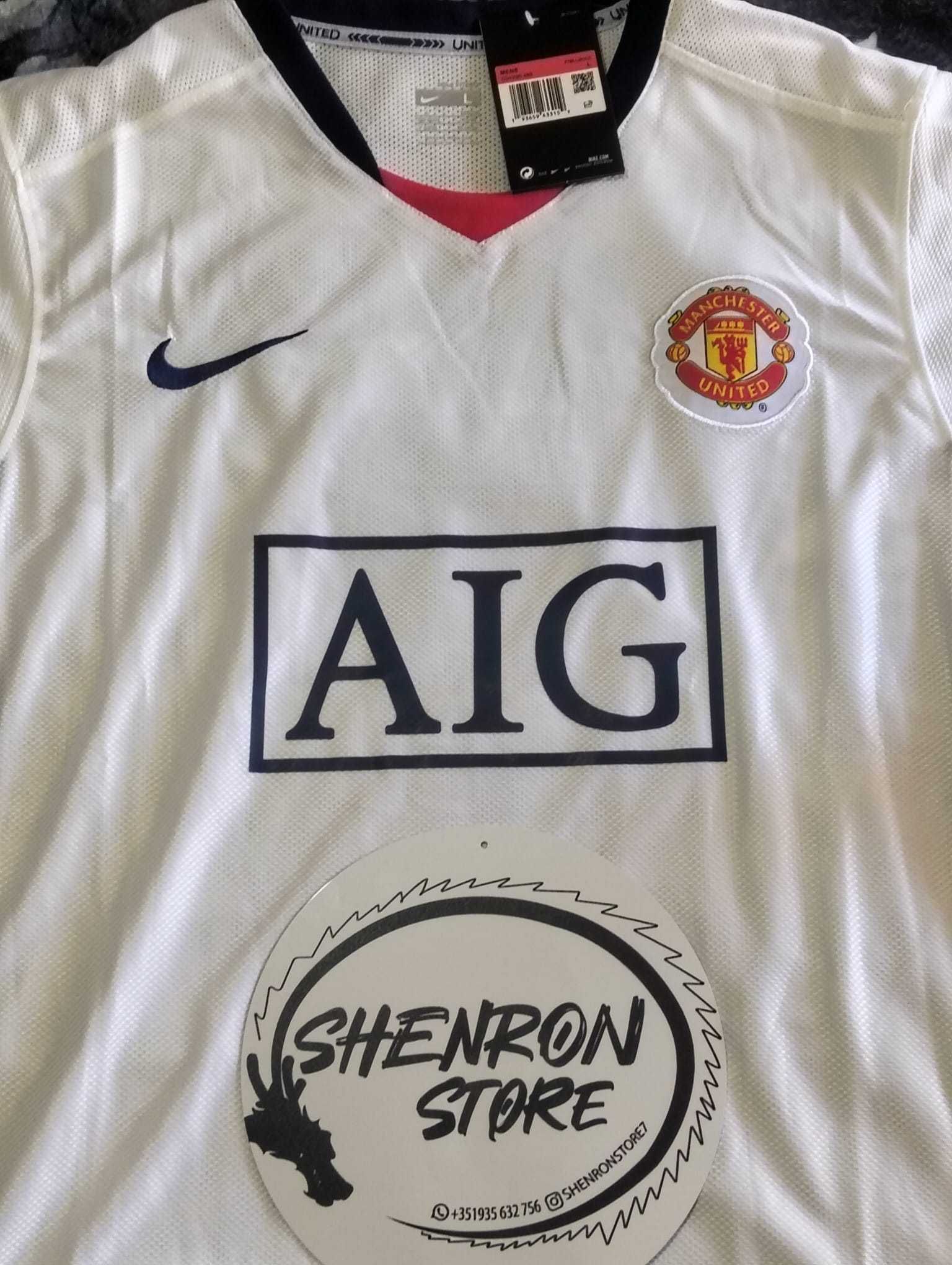 camisola man utd alternativa 08/09 Ronaldo 7 tamanho L