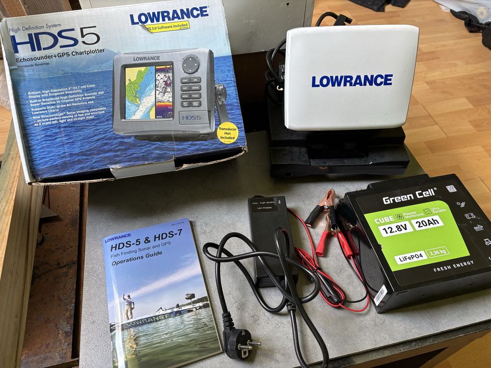 Echosonda lowrance HDS akumulator lifepo4 20Ah