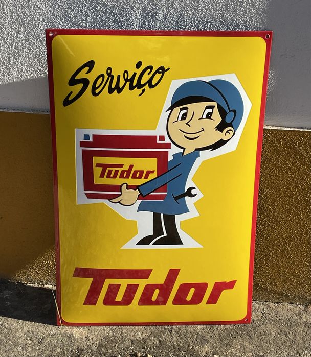 Placa esmaltada Tudor 80x60cm