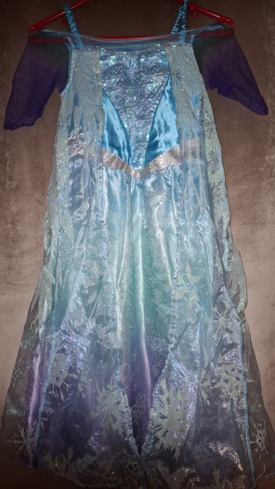 Sukienka strój przebranie Elsa Kraina Lodu r.110/116 5-6 lat.